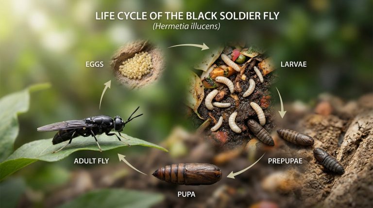 Le cycle de vie de la mouche soldat noire : guide complet