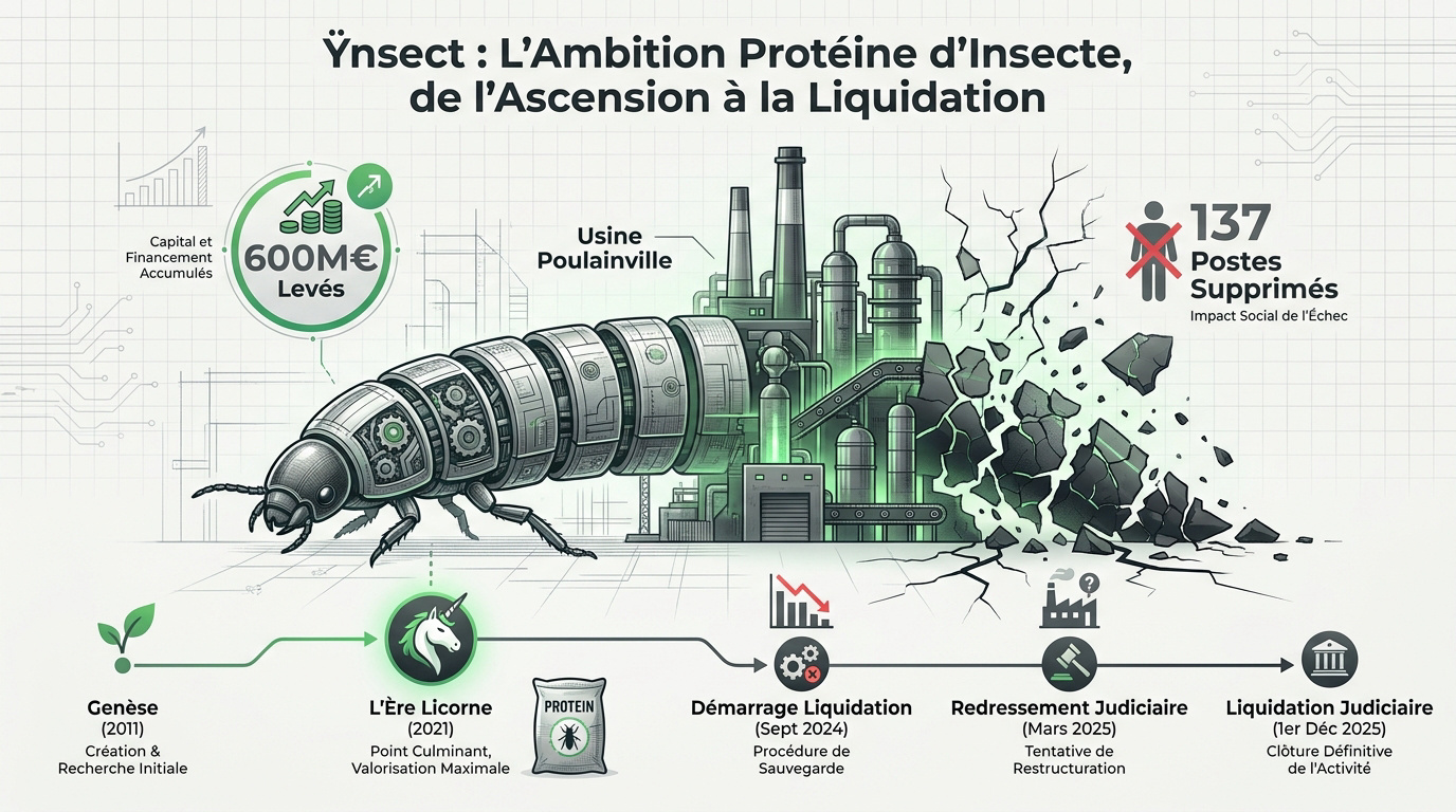 Ferme verticale automatisée Ÿnsect en difficulté industrielle