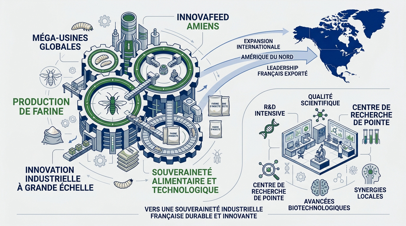 Usines de production de mouches soldats noires et centres de recherche en France