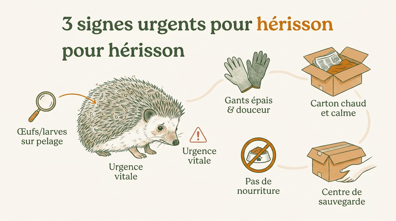 Guide d'urgence pour identifier les signes de détresse chez le hérisson